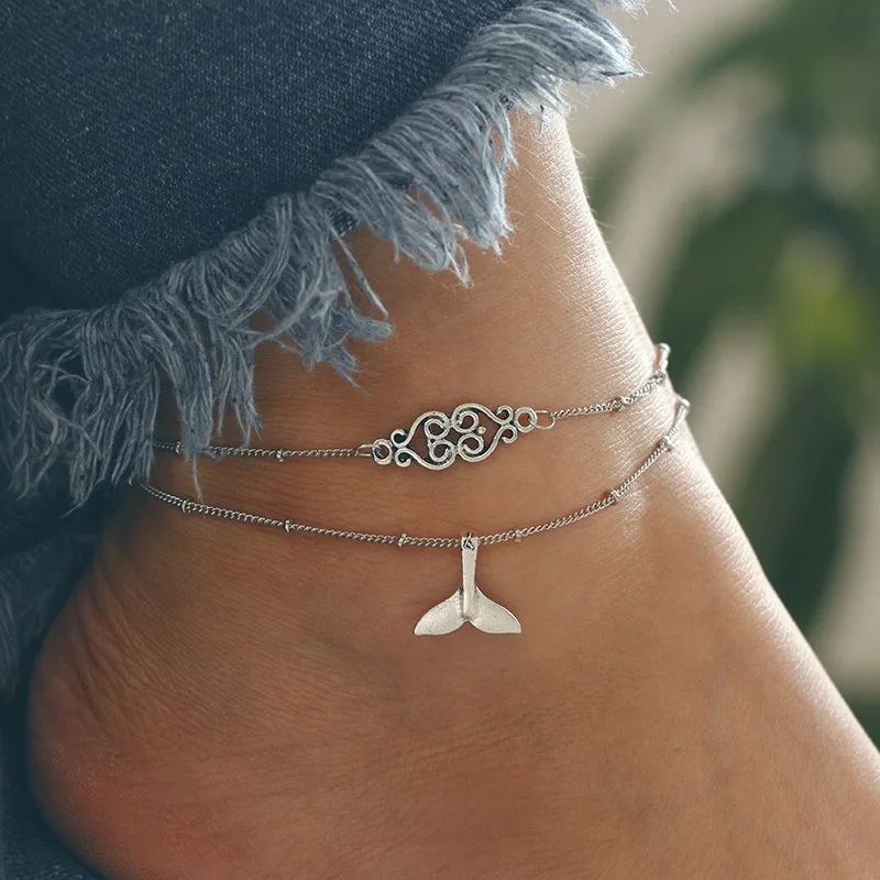 Retro Boho Fish Tail Silver Color Ankle Bracelet for Women Fashion Charms Beach Bohemian Anklets for Female Leg Bracelet Halhal
Retro Boho Fish Tail Silver Color Ankle Bracelet for Women Fashion Charms Beach Bohemian Anklets for Female Leg Bracelet Halhal