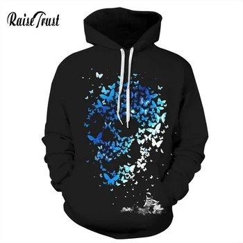 Raise Trust Autumn Winter Men Sweatshirts Print Blue Butterfly Skull 3d Black Hooded Hip Hop pullover Women Harajuku Streetwear
Raise Trust Autumn Winter Men Sweatshirts Print Blue Butterfly Skull 3d Black Hooded Hip Hop pullover Women Harajuku Streetwear