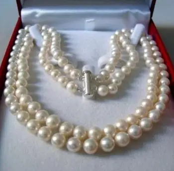 Baroque 2 Rows 7-8MM WHITE AKOYA PEARL NECKLACE wedding Gift for women sterling--jewelrygirl Wedding Party, Luxury Dubai
Baroque 2 Rows 7-8MM WHITE AKOYA PEARL NECKLACE wedding Gift for women sterling--jewelrygirl Wedding Party, Luxury Dubai