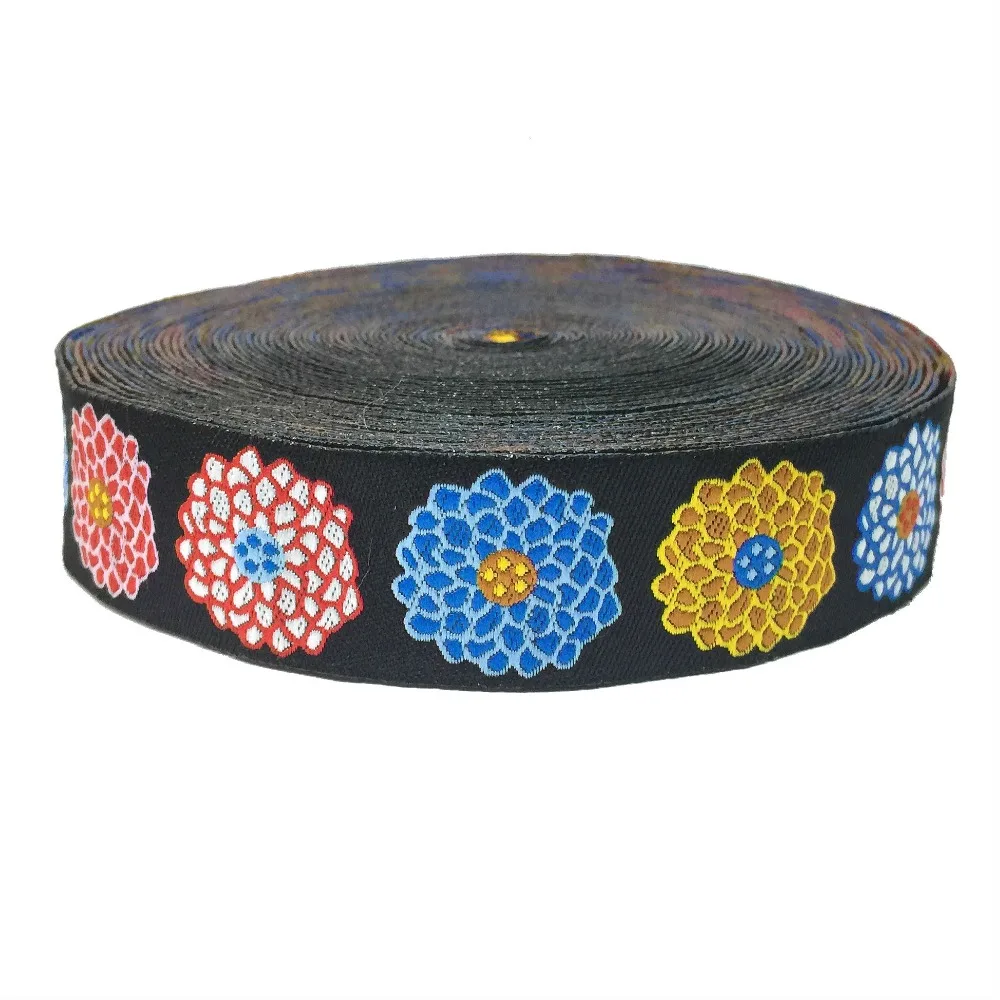 ZERZEEMOOY 7/8" 22MM 5yards/lots Colored Flower With Black Background Dog Collar Ribbon Woven Jacquard Ribbon
ZERZEEMOOY 7/8" 22MM 5yards/lots Colored Flower With Black Background Dog Collar Ribbon Woven Jacquard Ribbon