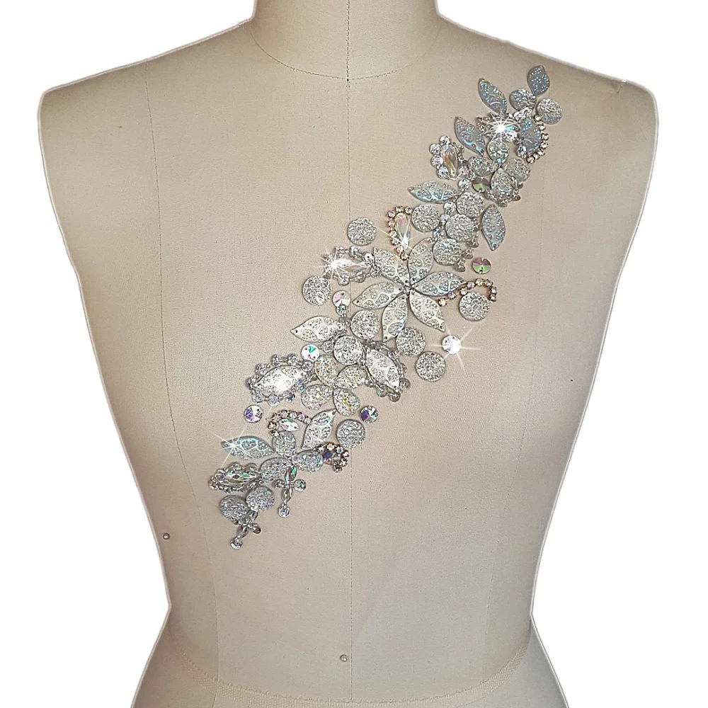 BRIGHT 10x36cm Crystal Patches Sew-on AB Rhinestones Applique Patch DIY Wedding Dress Belt Decoration Accessories For Clothes
BRIGHT 10x36cm Crystal Patches Sew-on AB Rhinestones Applique Patch DIY Wedding Dress Belt Decoration Accessories For Clothes