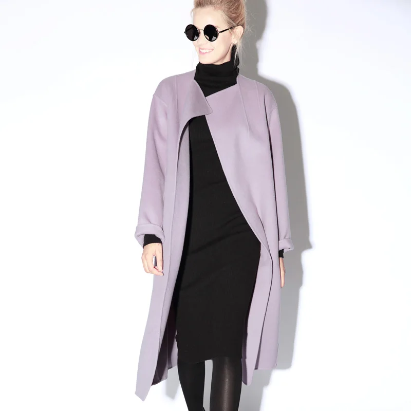 Customize Winter Autumn Women's Wool-Blend Open Stitch Cocoon Coat Loose Imitation Woolen Overcoat Ladies Fashion Outwear
Customize Winter Autumn Women's Wool-Blend Open Stitch Cocoon Coat Loose Imitation Woolen Overcoat Ladies Fashion Outwear