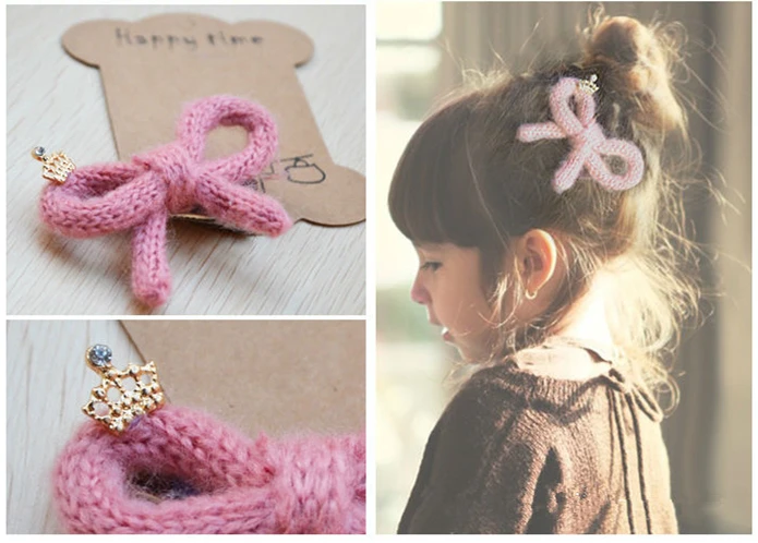 Pink Wool Bow Hairpin Hair Clips For Girls Haar Hair Accessories Crown Headwear For Kids Children Barrette kk1172
Pink Wool Bow Hairpin Hair Clips For Girls Haar Hair Accessories Crown Headwear For Kids Children Barrette kk1172