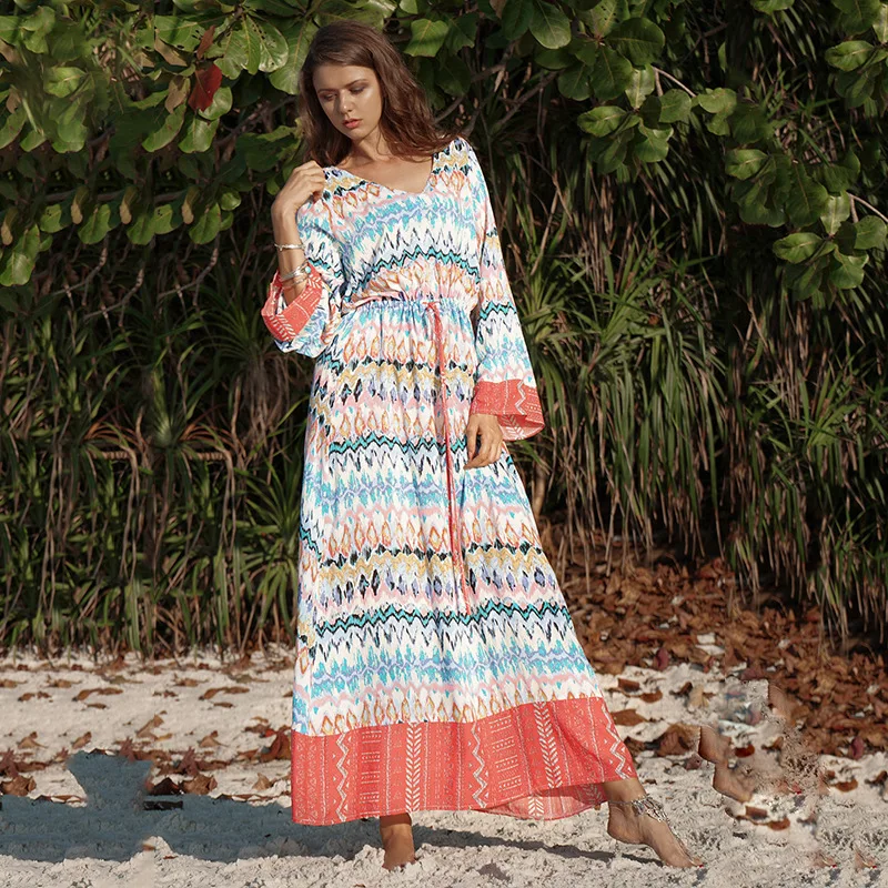 Swimwear Cover Up For Women Swim Dress Pareos Summer Dresses Swimsuits 2019 2019 Cakes Long Sleeve Print Big Loose Lace Neck
Swimwear Cover Up For Women Swim Dress Pareos Summer Dresses Swimsuits 2019 2019 Cakes Long Sleeve Print Big Loose Lace Neck