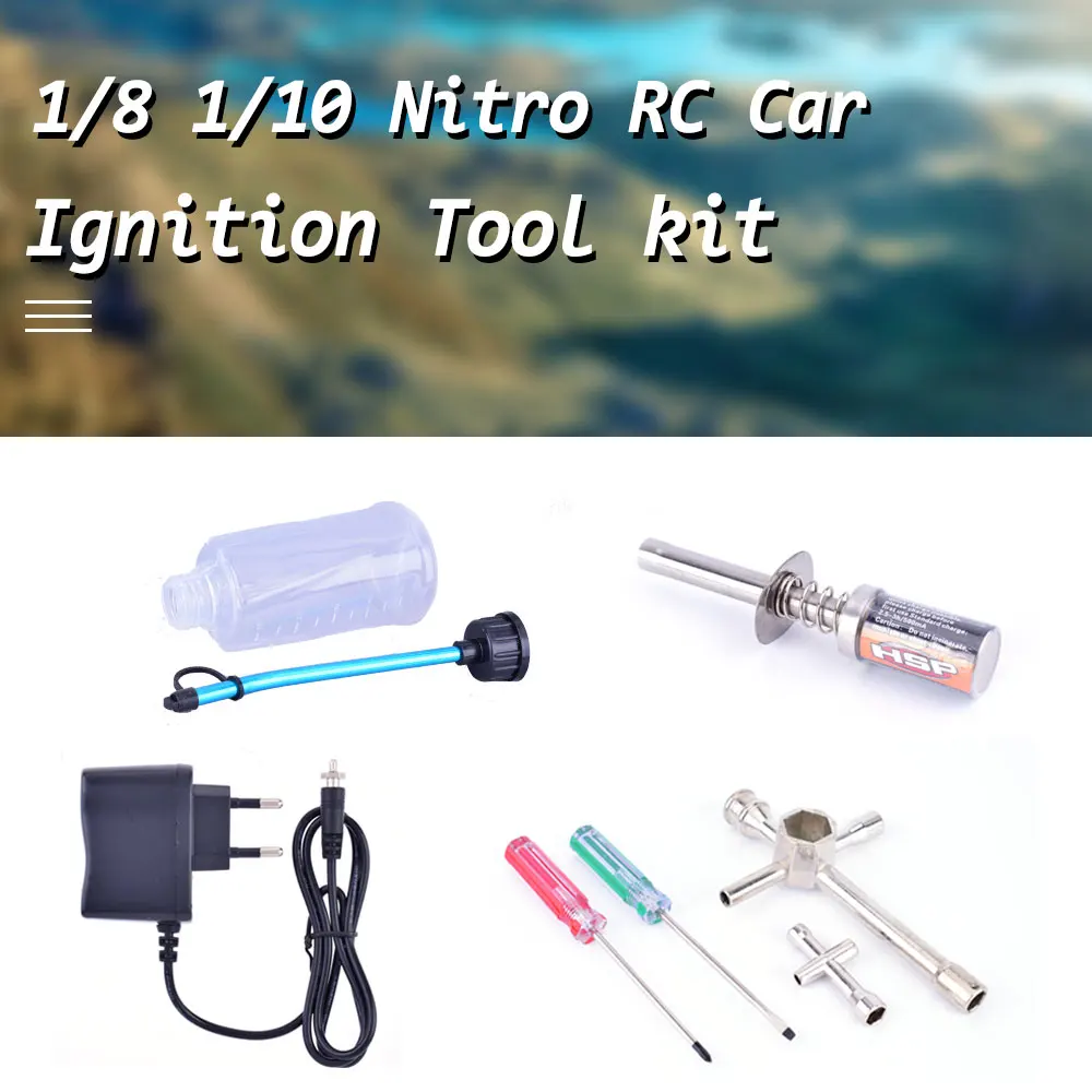 Nitro Starter Glow Plug Igniter EU Charger Tools Fuel Bottle Combo Set Spare Parts for 1/8 1/10 Redcat HSP Nitro Powered RC Car
Nitro Starter Glow Plug Igniter EU Charger Tools Fuel Bottle Combo Set Spare Parts for 1/8 1/10 Redcat HSP Nitro Powered RC Car