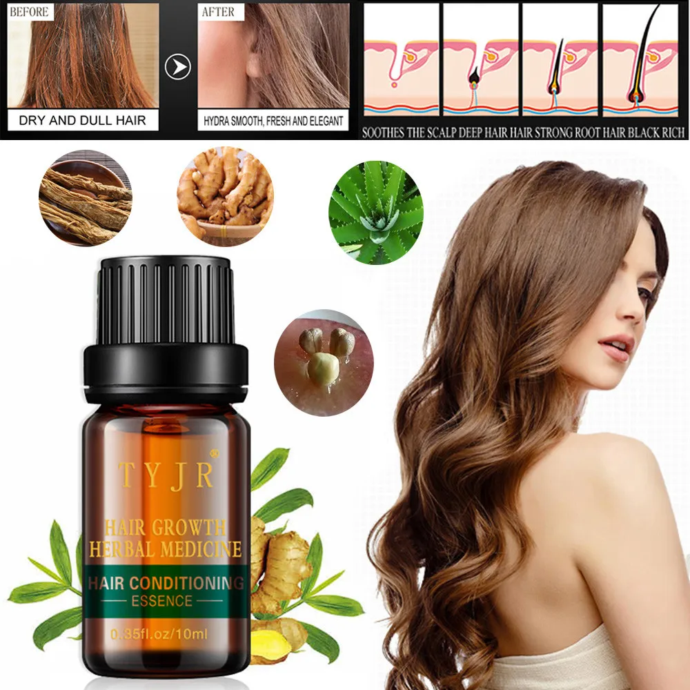New 10ml Hair Growth Herbal Medicine Essence Oils Advanced Thinning Hair & Hair Loss Supplement Anti-off Hair Care For Women Men
New 10ml Hair Growth Herbal Medicine Essence Oils Advanced Thinning Hair & Hair Loss Supplement Anti-off Hair Care For Women Men