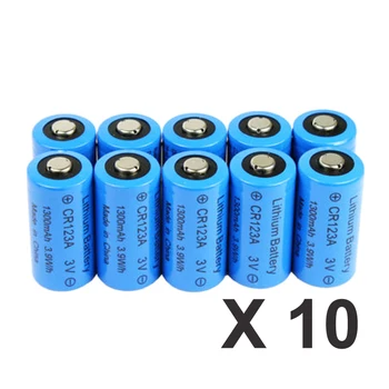 

60%OFF 10PCS 3V CR123A CR 123A Lithium battery cell 1300mah CR123 CR17335 CR17345 16340 LiMnO2 dry primary battery for camera