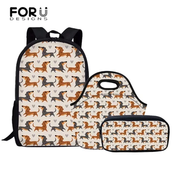 FORUDESIGNS 3Pcs/set Children School Bags for Girls Boys Dachshund Dog Printing Schoolbag Kids Cute Shoulder Backpack Book Bag
FORUDESIGNS 3Pcs/set Children School Bags for Girls Boys Dachshund Dog Printing Schoolbag Kids Cute Shoulder Backpack Book Bag