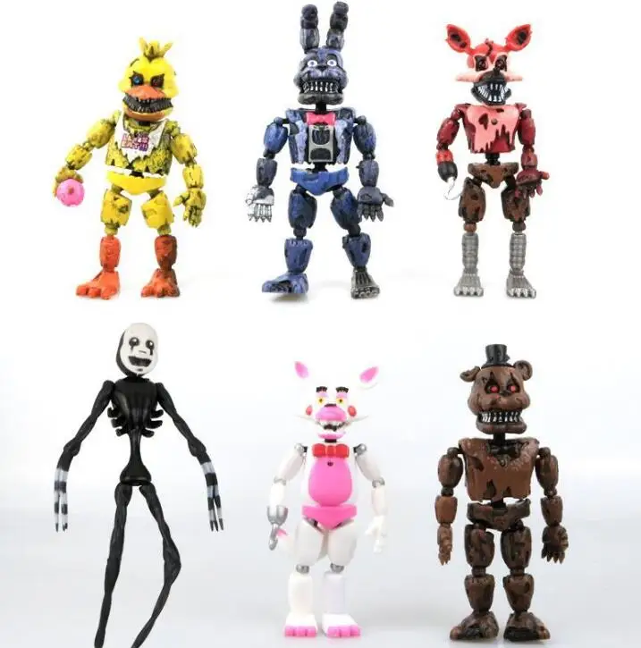 14.5-17cm 6pcs/set PVC Five Nights At Freddy's Action Figure FNAF Bonnie Foxy Freddy Fazbear Bear Dolls Toys
14.5-17cm 6pcs/set PVC Five Nights At Freddy's Action Figure FNAF Bonnie Foxy Freddy Fazbear Bear Dolls Toys