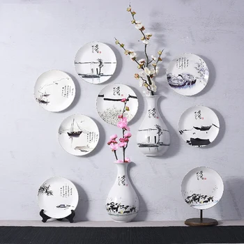 Chinese Style Hand Painted Landscape Pattern Wall Decoration Living Room Wall Ceramic Vintage Plate Ornaments Vases Sent Friends
Chinese Style Hand Painted Landscape Pattern Wall Decoration Living Room Wall Ceramic Vintage Plate Ornaments Vases Sent Friends