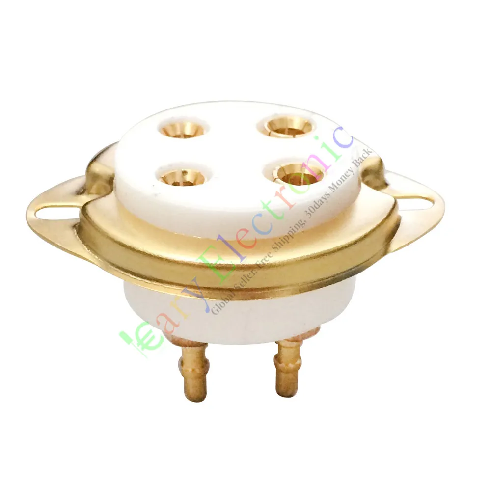 Wholesale and retail 1pc 4pin Gold Ceramic vacuum Tube Valve Sockets For 300B 2A3 801 274A radio amp free shipping
Wholesale and retail 1pc 4pin Gold Ceramic vacuum Tube Valve Sockets For 300B 2A3 801 274A radio amp free shipping