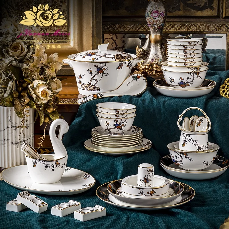 christmas Jingdezhen high quality bone china tableware pomegranate pattern 60 PIECES ceramic bowls and dishes
christmas Jingdezhen high quality bone china tableware pomegranate pattern 60 PIECES ceramic bowls and dishes