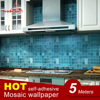 5M PVC Wall Sticker Bathroom Waterproof Self adhesive Wallpaper Kitchen Wall Paper Mosaic Tile Stickers Wall Decal Home Decor
5M PVC Wall Sticker Bathroom Waterproof Self adhesive Wallpaper Kitchen Wall Paper Mosaic Tile Stickers Wall Decal Home Decor