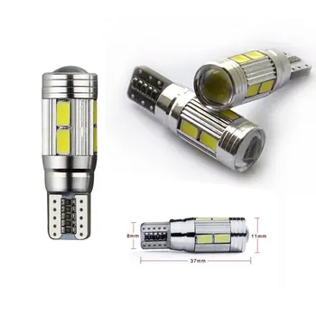 2PCS Car Styling Car Auto LED T10 10 SMD W5W 5630 LED Bulb 501 HID No error Car Side Wedge Lights
2PCS Car Styling Car Auto LED T10 10 SMD W5W 5630 LED Bulb 501 HID No error Car Side Wedge Lights