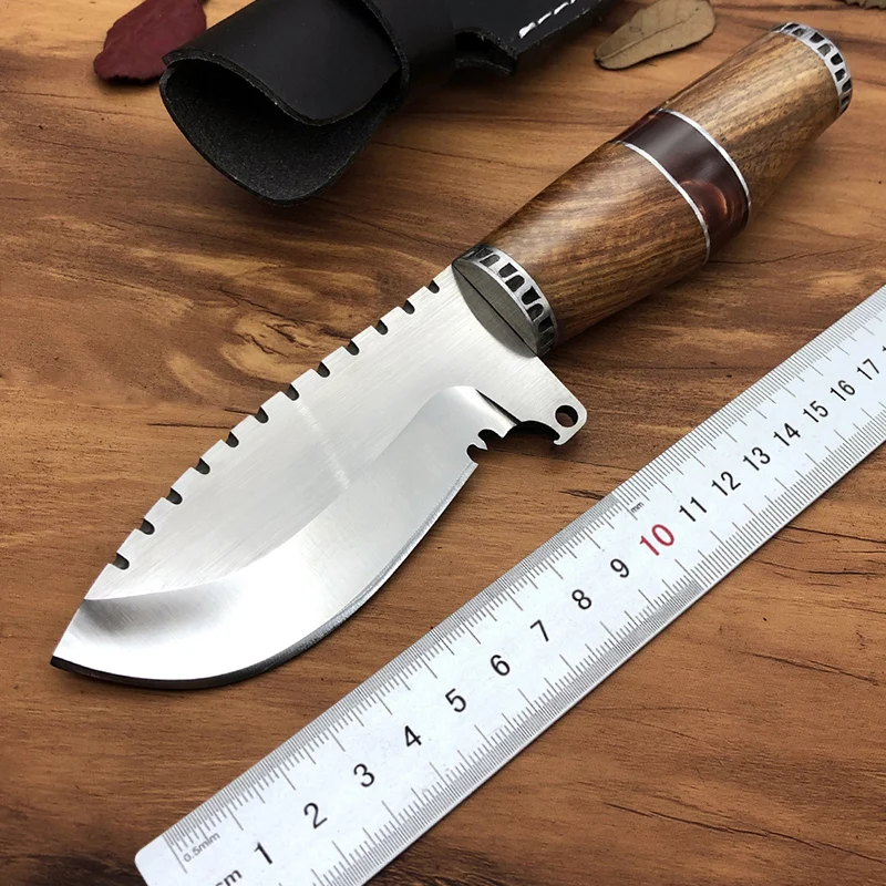 top Camping hunting knife high hardness sharp fixed blade Knives outdoor Survival Bushcraft Wooden Straight handle EDC tools mes
top Camping hunting knife high hardness sharp fixed blade Knives outdoor Survival Bushcraft Wooden Straight handle EDC tools mes