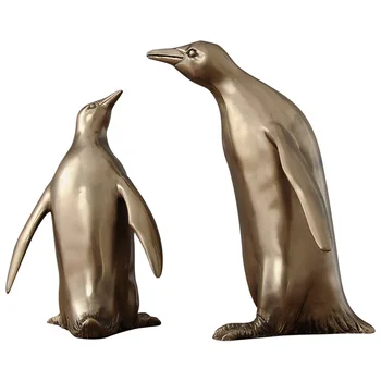 2Pcs/set Bronze Penguins Statue Cold Cast Copper Spheniscidae Animal Figurine Art Resin Crafts Home Decoration Accessories R1413
2Pcs/set Bronze Penguins Statue Cold Cast Copper Spheniscidae Animal Figurine Art Resin Crafts Home Decoration Accessories R1413