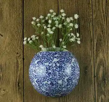 Metope Ceramic Decorative Wall Vases Hanging Flower Receptacle Blue and White Porcelain Of Jingdezhen Ceramics
Metope Ceramic Decorative Wall Vases Hanging Flower Receptacle Blue and White Porcelain Of Jingdezhen Ceramics