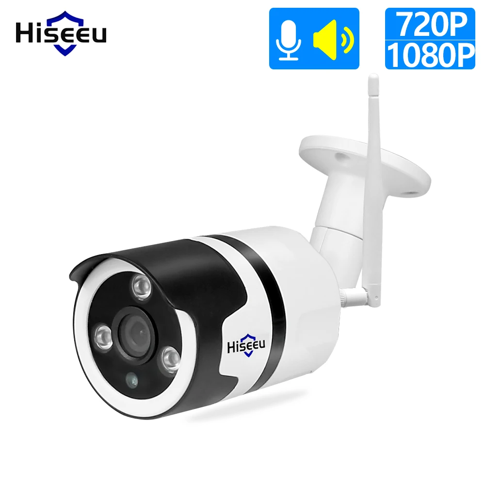 Hiseeu 1080P 720P wifi outdoor IP camera waterproof 2.0MP wireless security camera metal two way audio TF card record P2P bullet
Hiseeu 1080P 720P wifi outdoor IP camera waterproof 2.0MP wireless security camera metal two way audio TF card record P2P bullet