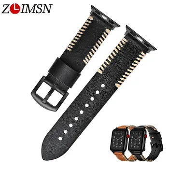 ZLIMSN New Stylish Men and Women Strap Black Brown Real Leather Strap For Apple Watch Band iwatch Series Accessories 42mm 38mm
ZLIMSN New Stylish Men and Women Strap Black Brown Real Leather Strap For Apple Watch Band iwatch Series Accessories 42mm 38mm
