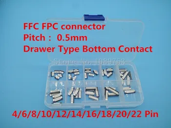 50pcs FFC FPC connector 0.5mm 4/6/8/10/12/14/16/18/20/22 Pin Drawer Type Bottom Contact Flat Cable Connector Socket Sets
50pcs FFC FPC connector 0.5mm 4/6/8/10/12/14/16/18/20/22 Pin Drawer Type Bottom Contact Flat Cable Connector Socket Sets