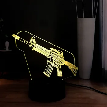 Hot Sale Cool PUBG Submachine Gun M416 Holiday Boy Gift 7 Color Change 3D LED Boy Bedroom Decoration Atmosphere Night Table Lamp
Hot Sale Cool PUBG Submachine Gun M416 Holiday Boy Gift 7 Color Change 3D LED Boy Bedroom Decoration Atmosphere Night Table Lamp