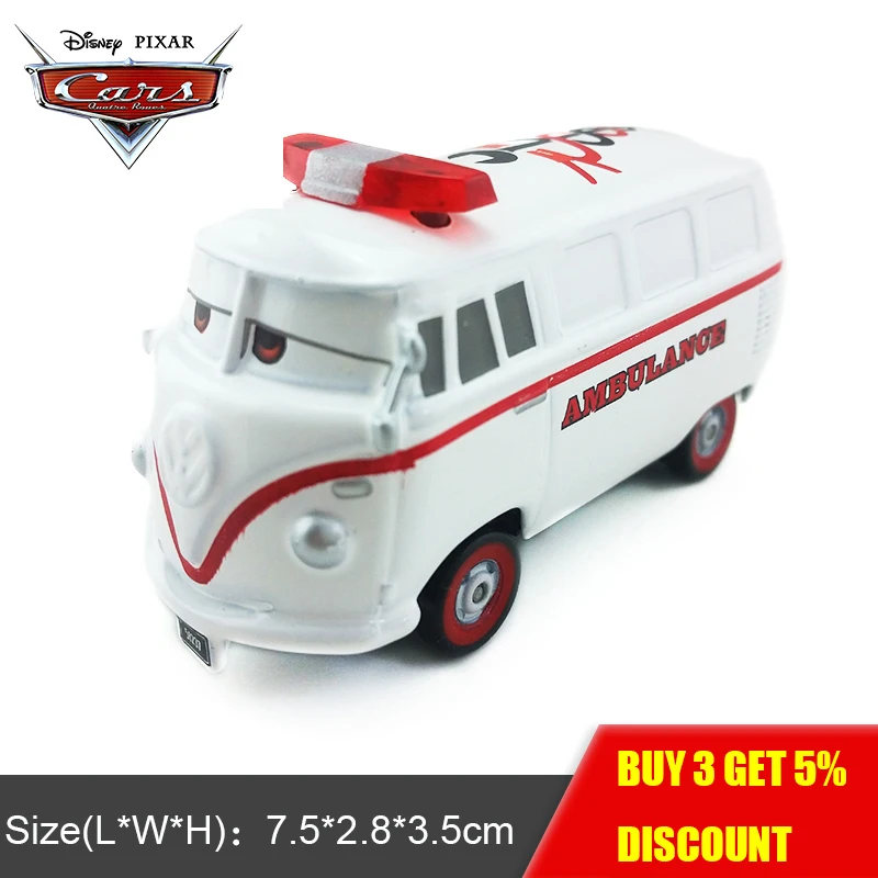 Disney Pixar Cars Fillmore Ambulance 1:55 Metal Diecast Vehicle Educational Toys Car Model For Boys Children Birthday Gift
Disney Pixar Cars Fillmore Ambulance 1:55 Metal Diecast Vehicle Educational Toys Car Model For Boys Children Birthday Gift