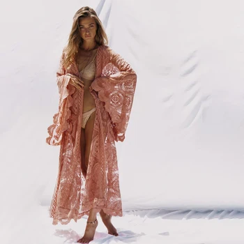 Boho Vintage Lace Crochet Women Long Jacket Cardigan Summer 2020 Long Wide Sleeves Belt Jacket Retro Vacation Loose Cardigan
Boho Vintage Lace Crochet Women Long Jacket Cardigan Summer 2020 Long Wide Sleeves Belt Jacket Retro Vacation Loose Cardigan