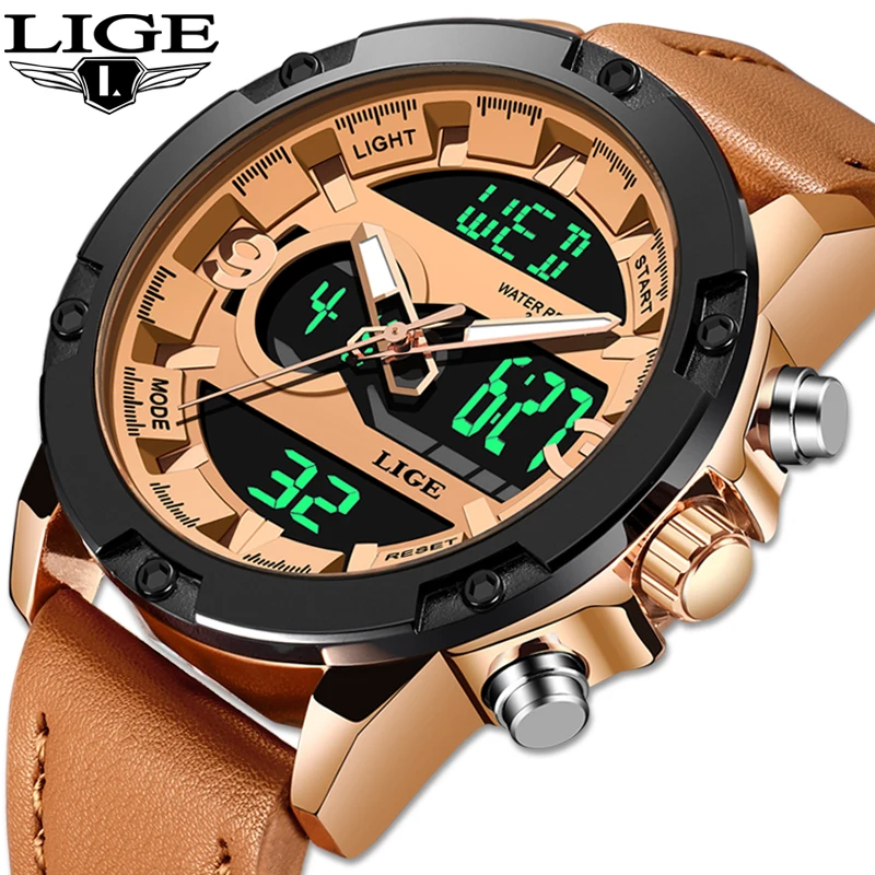 

Men's NAVIFORCE Luxury Brand Sport Watches Men Dual Display LED Digital Waterproof Full Steel Quartz Watch Man Clock+origin box