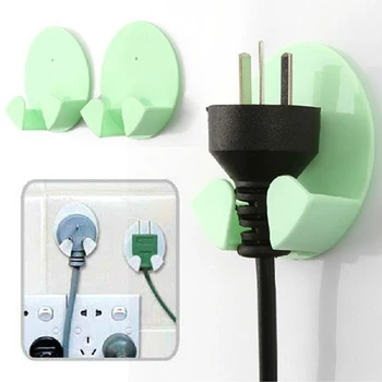 2pcs Practical Gum Hooks Plug Hooks for Household Usage Colors Random