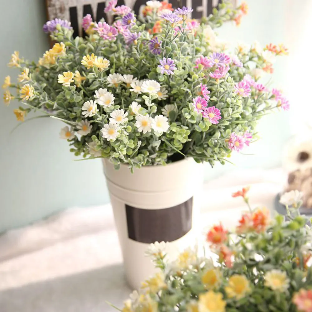 Rural Country Style Floral Plastic Artifical Small Daisy Flower for Wedding Bride Holding Fake Flowers Bouquet Home Garden
Rural Country Style Floral Plastic Artifical Small Daisy Flower for Wedding Bride Holding Fake Flowers Bouquet Home Garden