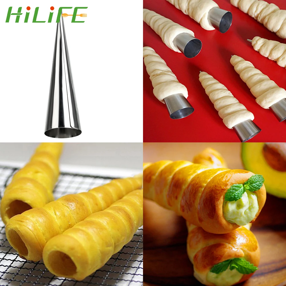 HILIFE Spiral Croissant Tubes 5 Pcs Baking Tool Cake Baking Mold Horn bread Pastry Stainless Steel Baking Cones
HILIFE Spiral Croissant Tubes 5 Pcs Baking Tool Cake Baking Mold Horn bread Pastry Stainless Steel Baking Cones