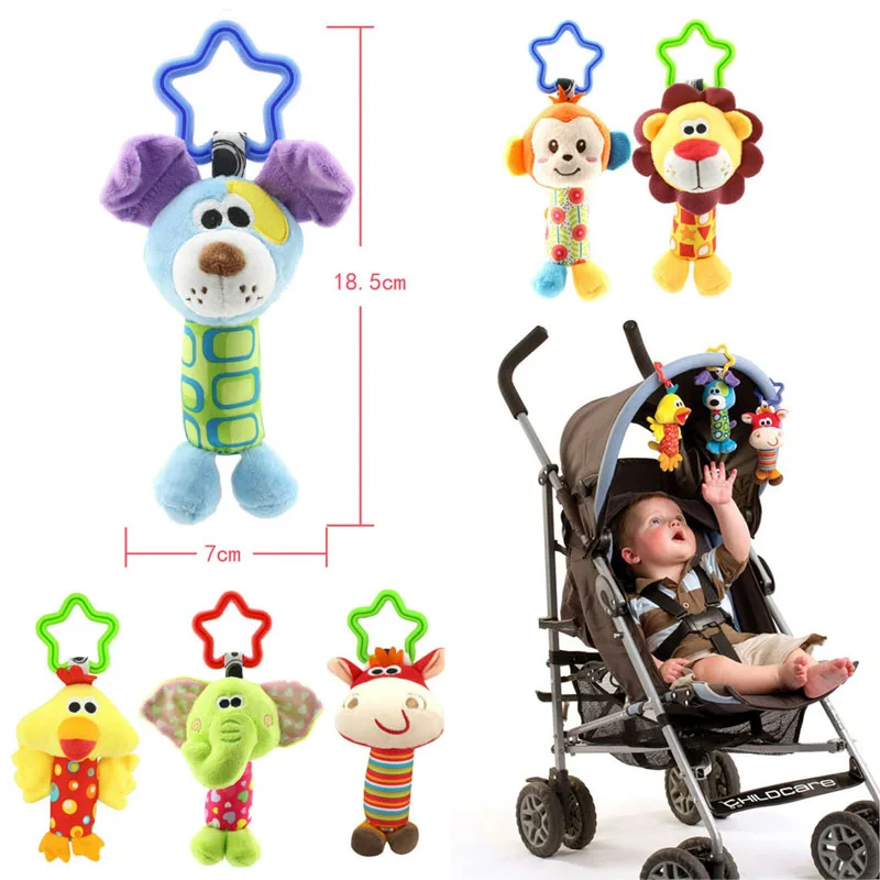 Calf Chick Puppy Monkey Lion Elephant Baby Toys Rattle Tinkle Hand Bell Multifunctional Plush Stroller Mobile Toy Gifts I0049
Calf Chick Puppy Monkey Lion Elephant Baby Toys Rattle Tinkle Hand Bell Multifunctional Plush Stroller Mobile Toy Gifts I0049