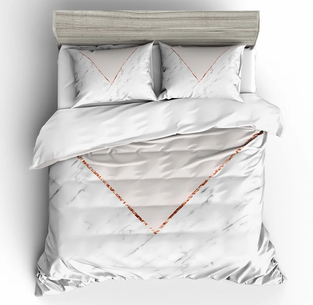 3 Pieces Retro Style Rose Gold/White in Marbling Duvet Cover Set with 2 Pillowcase 3D Digital Marble Printed Adult Bedding Set
3 Pieces Retro Style Rose Gold/White in Marbling Duvet Cover Set with 2 Pillowcase 3D Digital Marble Printed Adult Bedding Set