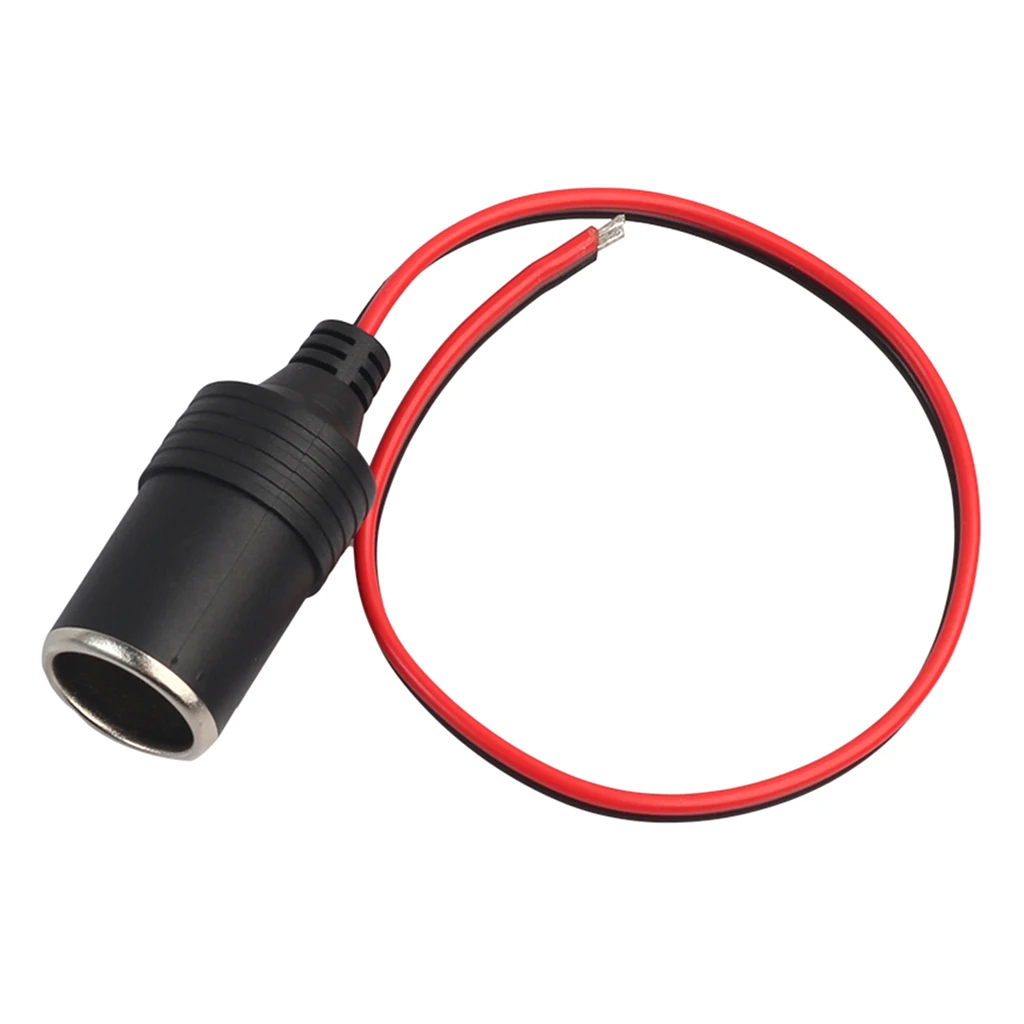 2Pieces Cigarette Lighter Extension Cord Cable Heavy Duty 1feet 12V/24V Car Charger with Cigarette Lighter Socket, 10A
