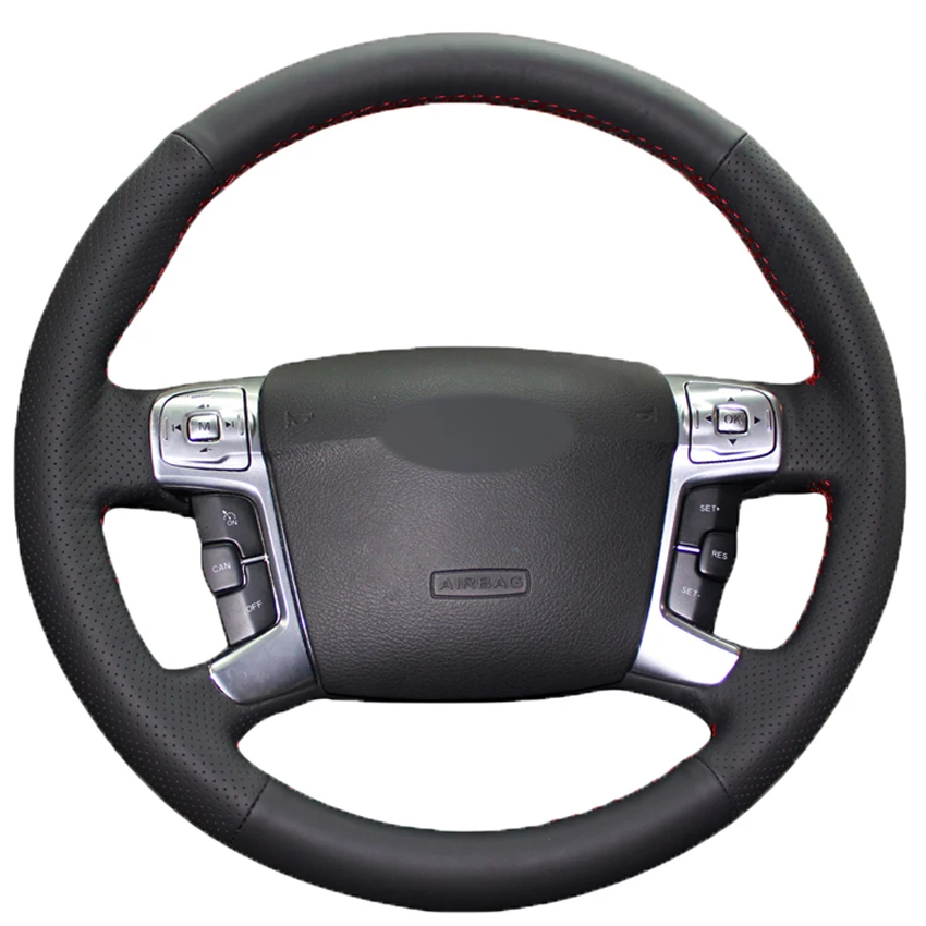 Black PU Faux Leather DIY Hand-stitched Car Steering Wheel Cover for Ford Mondeo Mk4 2007-2012 S-Max 2008
Black PU Faux Leather DIY Hand-stitched Car Steering Wheel Cover for Ford Mondeo Mk4 2007-2012 S-Max 2008