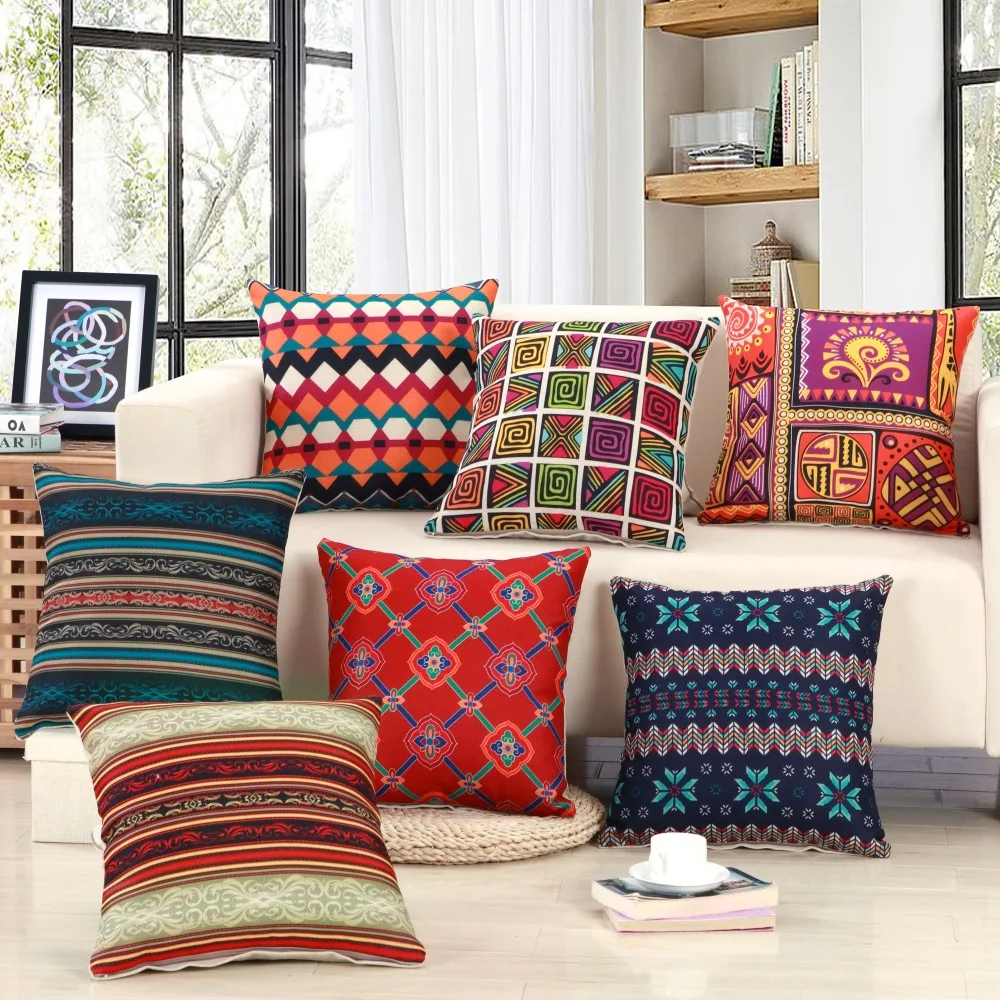 National style Textile Cushion Cover Mexican Design Linen Home Sofa Bed Bling room Decorating Pillow Cover 45x45cm Pillow case
National style Textile Cushion Cover Mexican Design Linen Home Sofa Bed Bling room Decorating Pillow Cover 45x45cm Pillow case