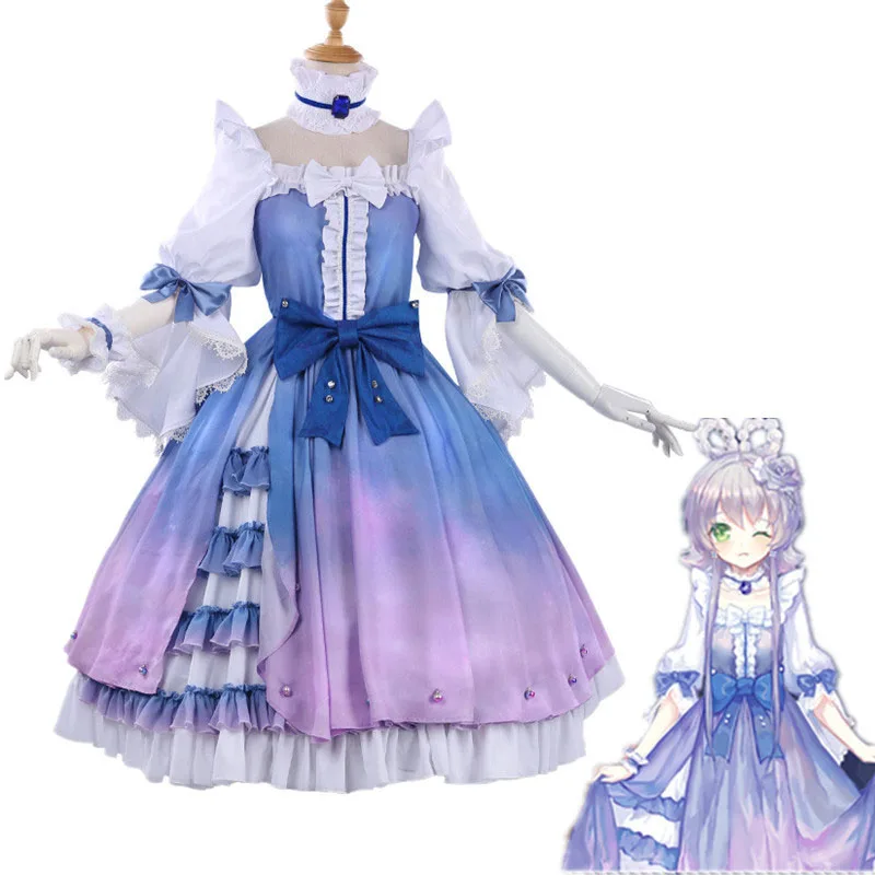 Luo Tianyi Cosplay Costumes VOCALOID Blue Princess Dresses Synthetic Wigs Hair For Women Girls Role Play Party Stage Clothing
Luo Tianyi Cosplay Costumes VOCALOID Blue Princess Dresses Synthetic Wigs Hair For Women Girls Role Play Party Stage Clothing
