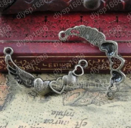 100pcs/lot alloy bead Antique Bronze Plated 35*18MM heart wings connection Jewelry Findings,Accessories charm,pendant,JJA3240
100pcs/lot alloy bead Antique Bronze Plated 35*18MM heart wings connection Jewelry Findings,Accessories charm,pendant,JJA3240