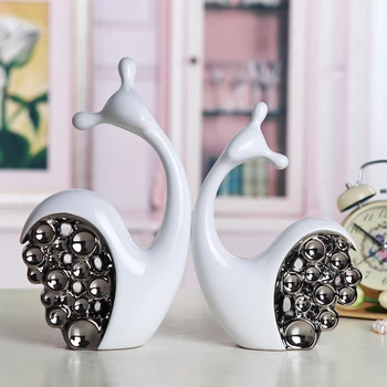 Home decoration home furnishing articles new home furnishings ceramics lovers abstract silvery white snails 1pair
Home decoration home furnishing articles new home furnishings ceramics lovers abstract silvery white snails 1pair