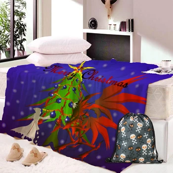 

Christmas Theme Pattern Hooded Blanket Soft Plush Fashion Cape Hat Throwing Sherpa Blanket Bedding Home Decor