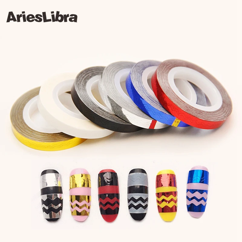 1pc 6 Colors Stripping Tape Waves Line Strips Decoration Decals Wraps Tools Gold Silver Nail Art Sticker Roll Beauty
1pc 6 Colors Stripping Tape Waves Line Strips Decoration Decals Wraps Tools Gold Silver Nail Art Sticker Roll Beauty