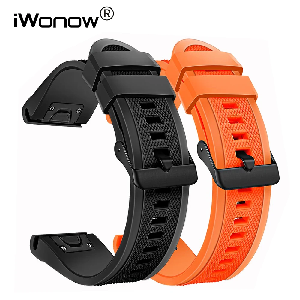 Quick Fit Silicone Watchband 20/22/26mm for Garmin Fenix 6X/5X/6S/5S/6/5/Plus/3/3 HR/Forerunner 935/945 Rubber Watch Band Strap
Quick Fit Silicone Watchband 20/22/26mm for Garmin Fenix 6X/5X/6S/5S/6/5/Plus/3/3 HR/Forerunner 935/945 Rubber Watch Band Strap