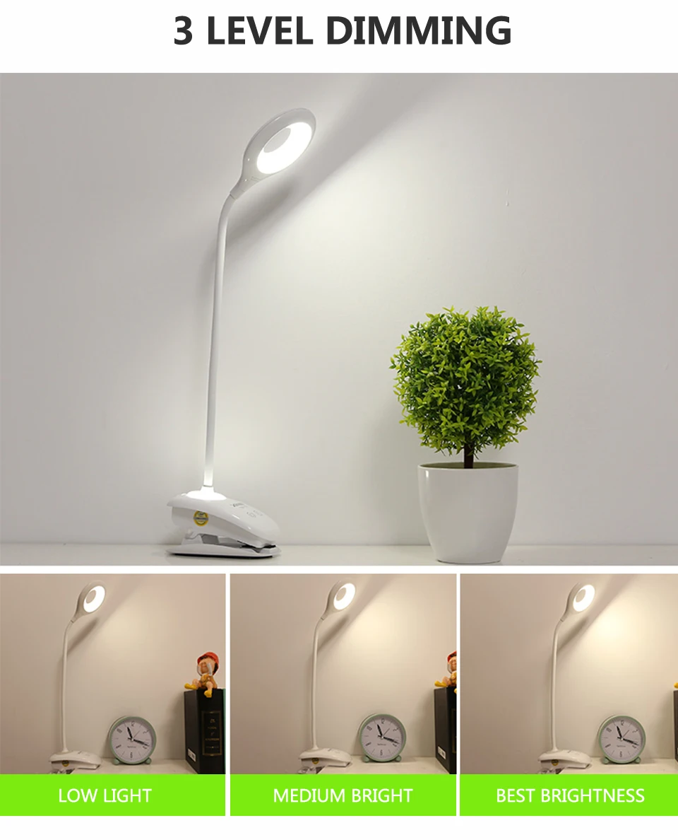Eye Protection Table Lamp Light Touch Switch Dimmable USB Rechargeable (3)
