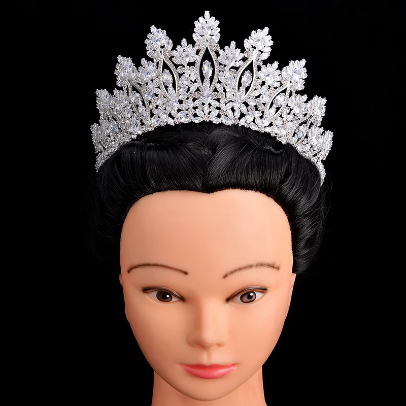 

Tiaras And Crowns HADIYANA Classic New Fashion Design Bridal Hair Accessories Anniversary Wedding Women BC5070 Corona Princesa