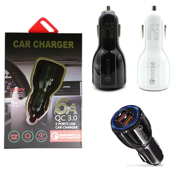 50pcs Car Charger 9V 2A 12V 1.2A QC3.0 fast car charge 3.1A fast charge Qualcomm Quick car Dual USB phone charger
50pcs Car Charger 9V 2A 12V 1.2A QC3.0 fast car charge 3.1A fast charge Qualcomm Quick car Dual USB phone charger