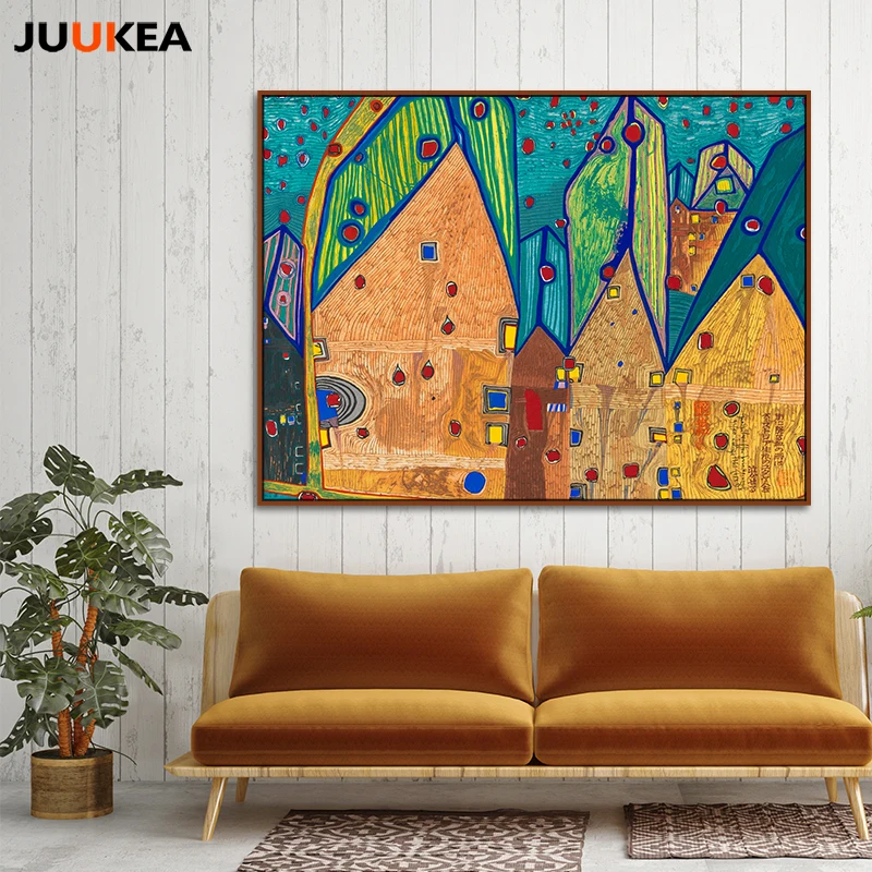 Friedensreich Hundertwasser Architectural Artist Hauser im Blutregen Creative Abstract Canvas Print Painting Wall Pictures Decor
Friedensreich Hundertwasser Architectural Artist Hauser im Blutregen Creative Abstract Canvas Print Painting Wall Pictures Decor