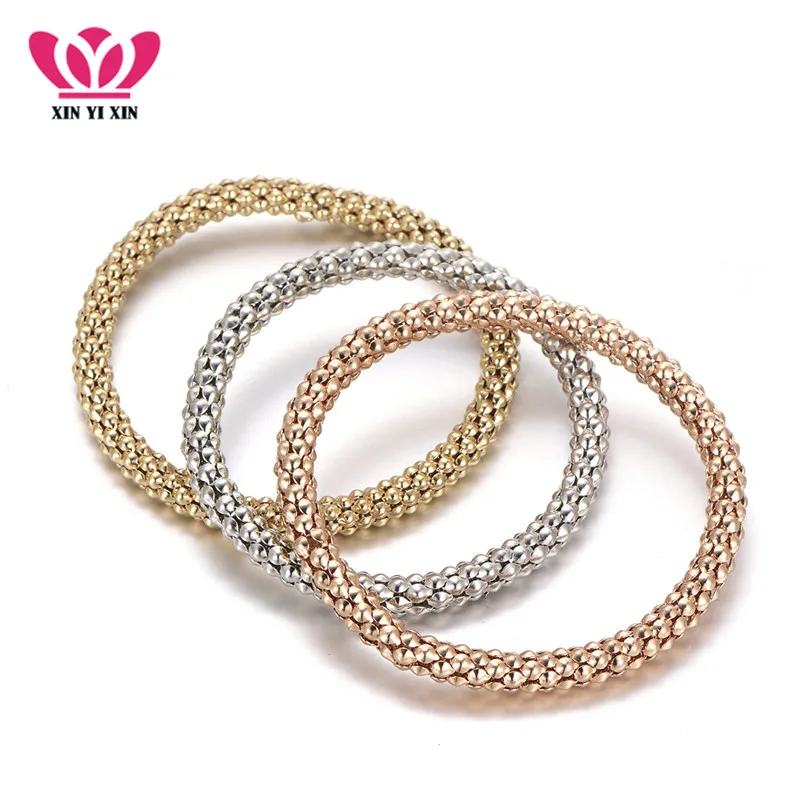 New 3 Pcs/Set Trendy Charm Bracelets & Bangles Popcorn Chain 3 Color Rose Gold Color 19-24cm Adjustable Bracelet Women Gift
New 3 Pcs/Set Trendy Charm Bracelets & Bangles Popcorn Chain 3 Color Rose Gold Color 19-24cm Adjustable Bracelet Women Gift
