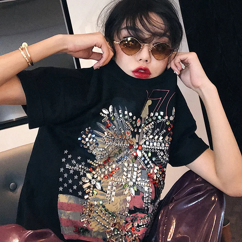 LANMREM 2019 new summer fashion women clothes round neck short sleeves embroidery sequins T-shirt WG59201
LANMREM 2019 new summer fashion women clothes round neck short sleeves embroidery sequins T-shirt WG59201