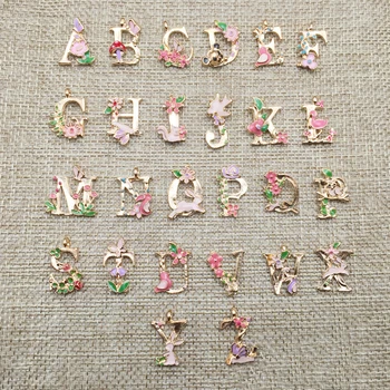 26pcs New Fashion A-Z Initial Alphabet Charms Enamel Flower Leaves Letter Pendant for Bracelet Choker Necklace DIY
26pcs New Fashion A-Z Initial Alphabet Charms Enamel Flower Leaves Letter Pendant for Bracelet Choker Necklace DIY