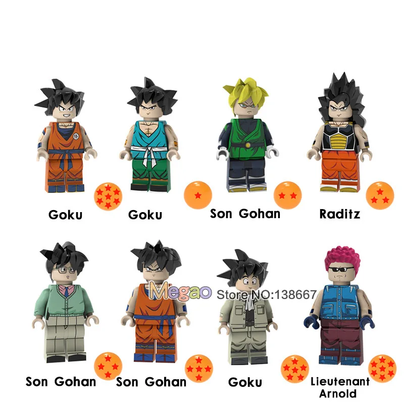 Single Legoings Dragon Ball Z Sun Wufan Goku Son Gohan Raditz Lieutenant Arnold Action Figures Building Blocks Gift Toy Chilren
Single Legoings Dragon Ball Z Sun Wufan Goku Son Gohan Raditz Lieutenant Arnold Action Figures Building Blocks Gift Toy Chilren